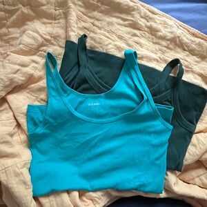 OLD NAVY TANK TOP BUNDLE Forest Green & Teal